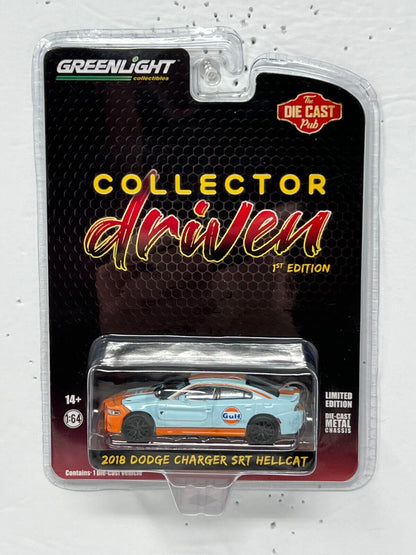 Greenlight Collector Driven 2018 Dodge Charger SRT Hellcat Clean 1:64 Diecast