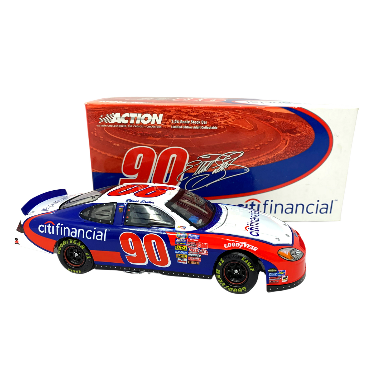 Action Nascar #90 Elliott Sadler CitiFinancial 2005 Ford Taurus 1:24 Diecast