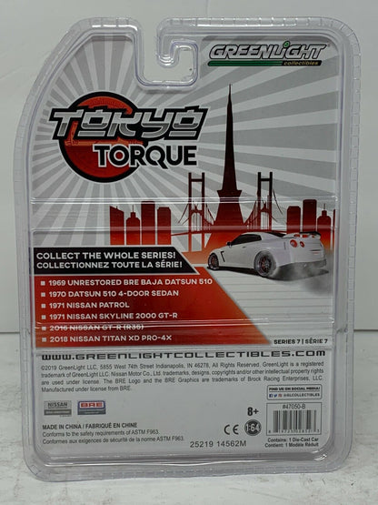 Greenlight Tokyo Torque Series 7 1970 Datsun 510 4-Door Sedan 1:64 Diecast