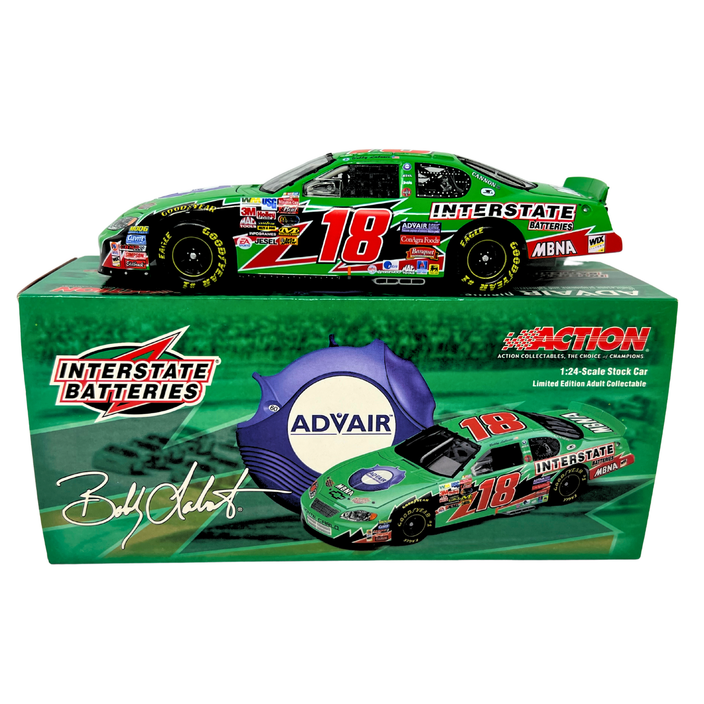 Action Nascar #18 Bobby Labonte Interstate Batteries Advair 2003 1:24 Diecast