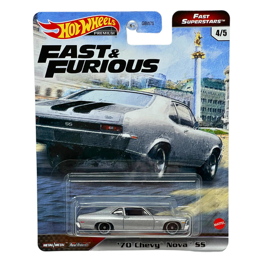 Hot Wheels Premium Fast & Furious Fast Superstars '70 Chevy Nova SS 1:64 Diecast