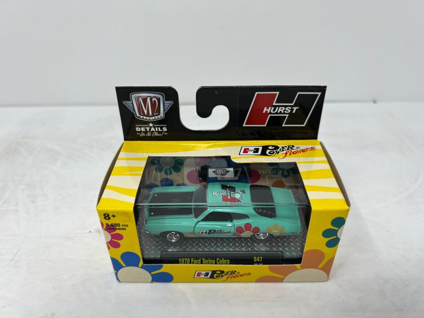 M2 Machines Hurst Power Flowers 1970 Ford Torino Cobra S47 1:64 Diecast