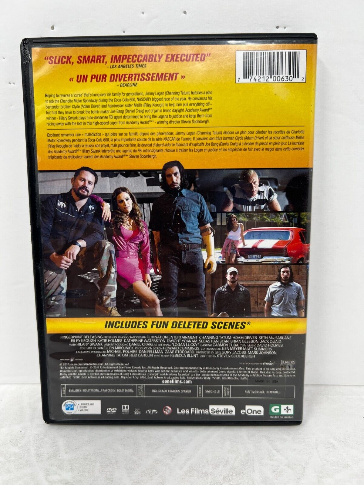 Logan Lucky (DVD, 2017) Crime Channing Tatum Good Condition!!!