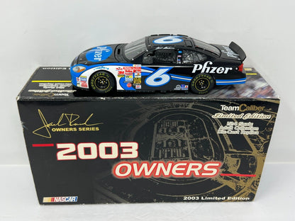 Team Caliber Owners Nascar #6 Mark Martin Pfizer 2003 Ford Taurus 1:24 Diecast