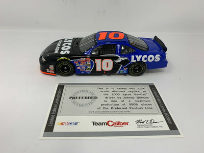 Team Caliber Preferred Nascar #10 Johnny Benson Lycos 2000 Pontiac 1:24 Diecast