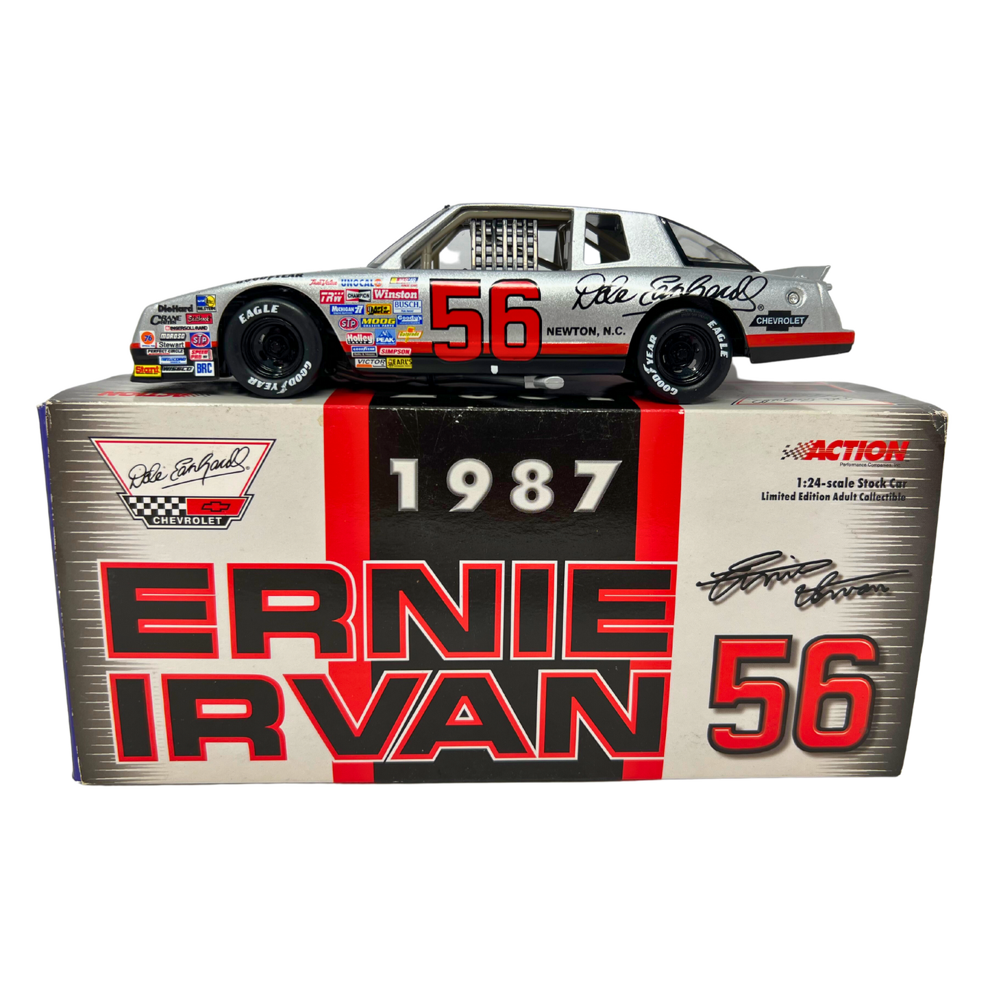 Action Nascar #56 Ernie Irvan Dale Earnhardt Chevy 1987 Monte Carlo 1:24 Diecast