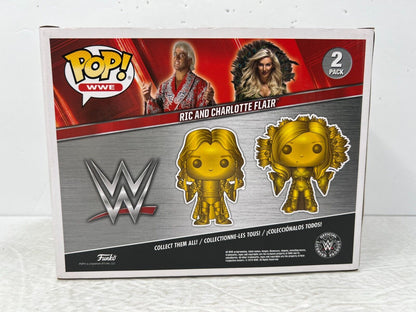 Funko Pop! WWE 2 Pack Ric and Charlotte Flair Exclusive Vinyl Figures Vaulted
