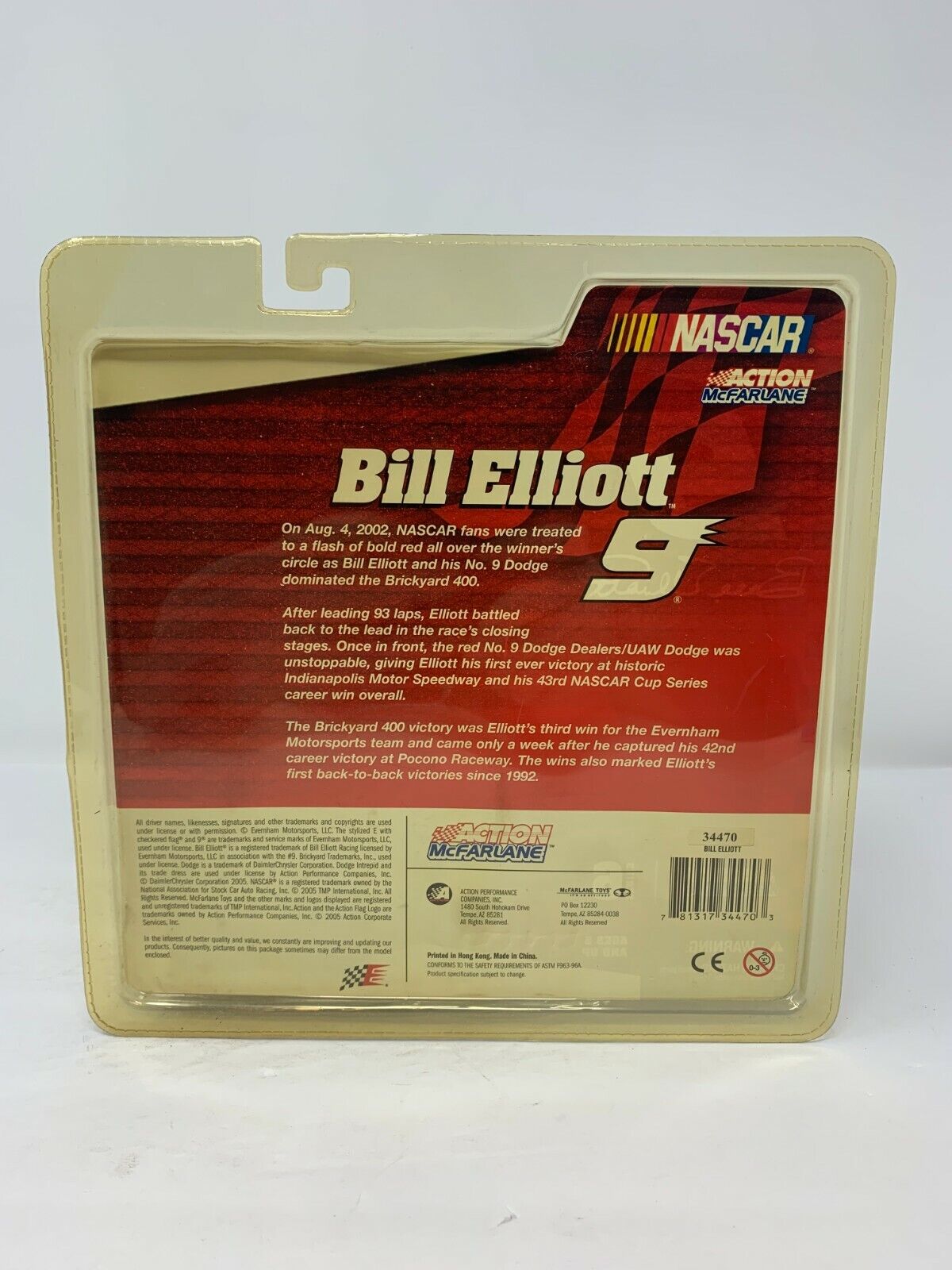 McFarlane Action Nascar  Bill Elliott # 9 Series 6 Figurine