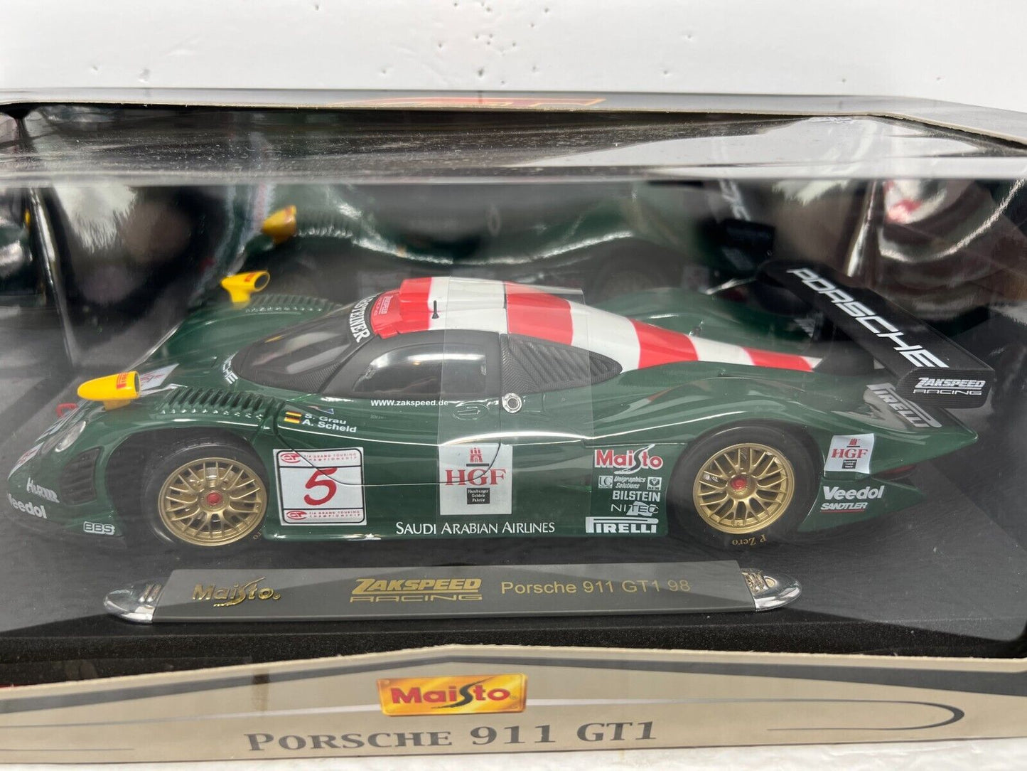 Maisto Porsche 911 GT1 98 Zakspeed Racing GT Racing 1:18 Diecast