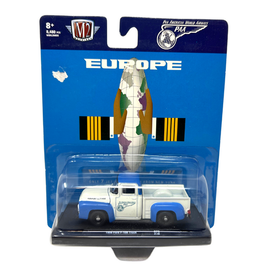 M2 Machines PAA Europe 1956 Ford F-100 Truck R73 1:64 Diecast