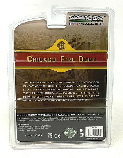 Greenlight Hobby Exclusive Chicago Fire Dept. 1969 Ford Club Wagon 1:64 Diecast