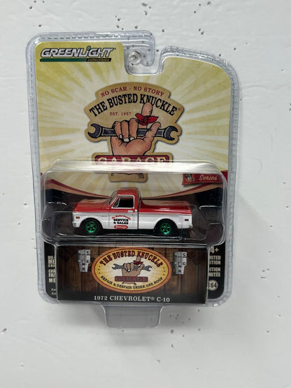 Greenlight Busted Knuckle Garage 1972 Chevrolet C-10 GREEN MACHINE 1:64 Diecast