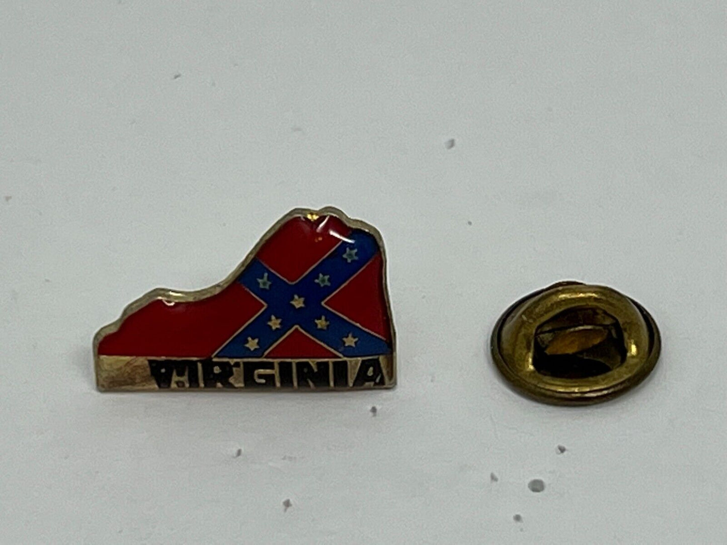 Virginia State Map Cities & States Lapel Pin P1