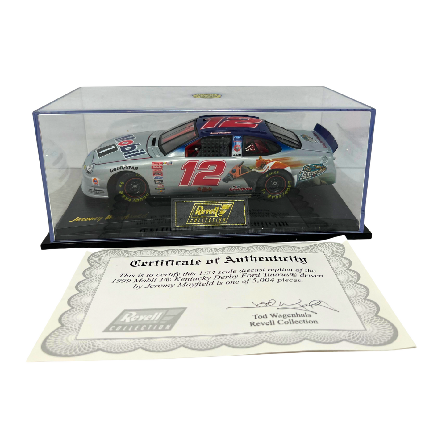 Revell Nascar #12 Jeremy Mayfield Mobil 1 Kentuckey Derby 1999 Ford 1:24 Diecast