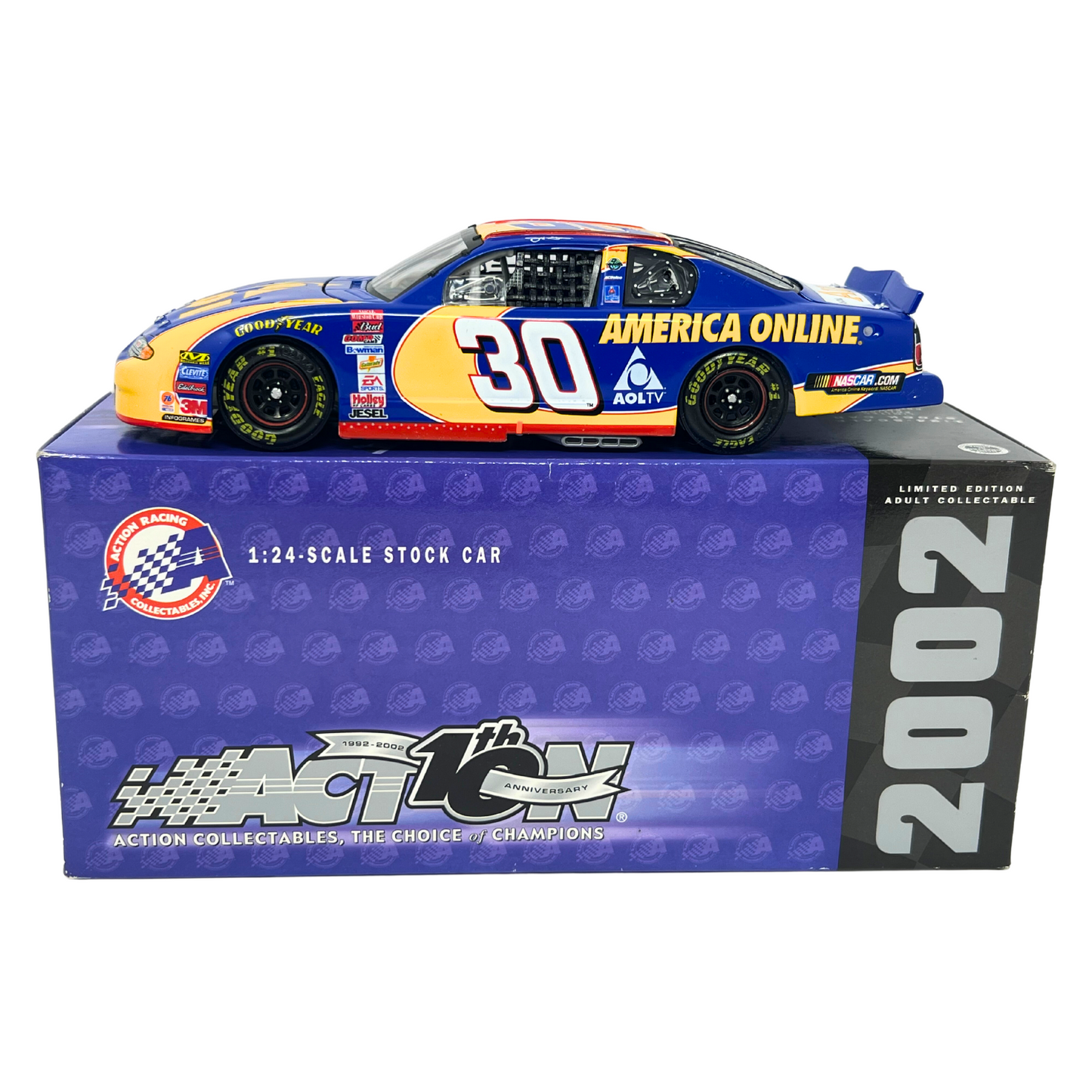 Action Nascar #30 Jeff Green AOL 2002 Chevy Monte Carlo 1:24 Diecast