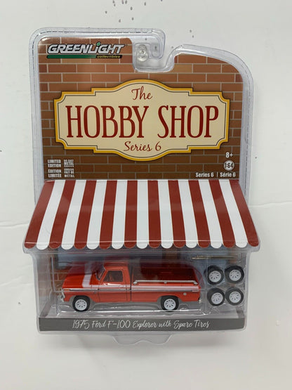 Greenlight The Hobby Shop 1975 Ford F-100 Explorer with Spare Tires 1:64 Diecast