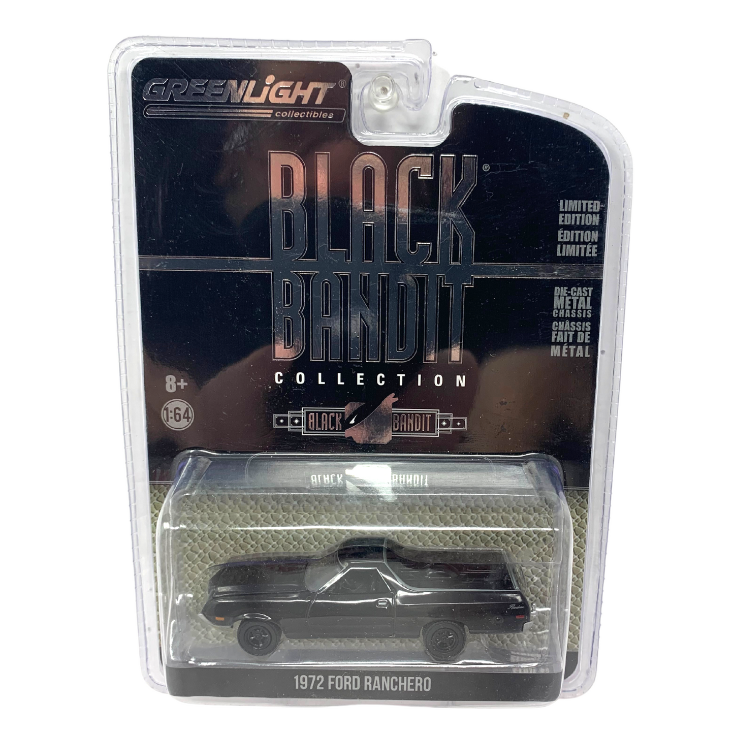 Greenlight Black Bandit Collection 1972 Ford Ranchero 1:64 Diecast