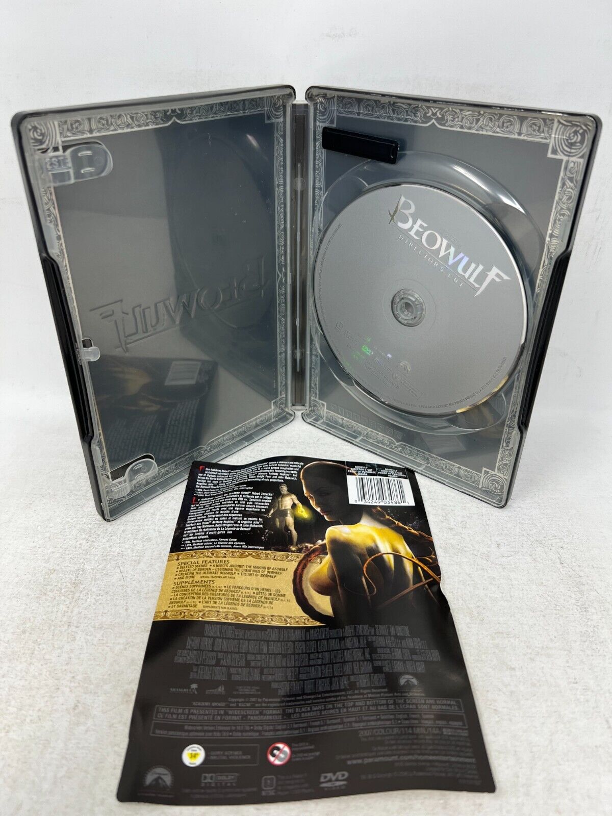 Beowulf (DVD, 2007) Robert Zemeckis Fantasy Steelbook!!!