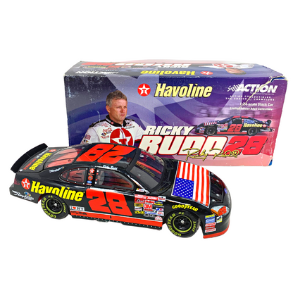 Action Nascar #28 Ricky Rudd Havoline Memorial 2001 Ford Taurus 1:24 Diecast