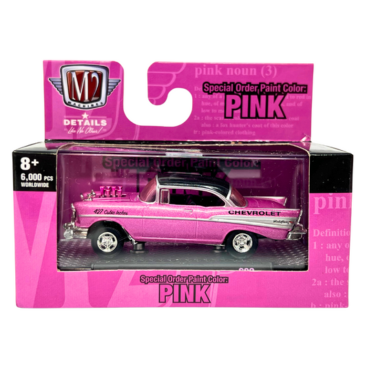 M2 Machines PINK 1957 Chevrolet Bel Air Gasser S92 1:64 Diecast