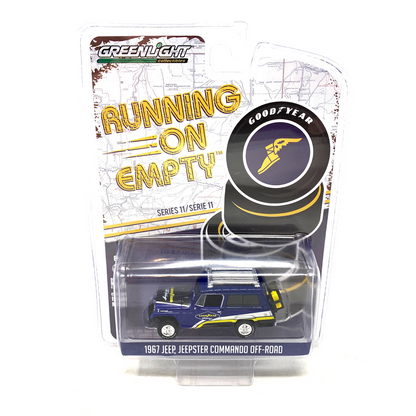 Greenlight Running on Empty 1967 Jeep Jeepster Commando Off-Road 1:64 Diecast