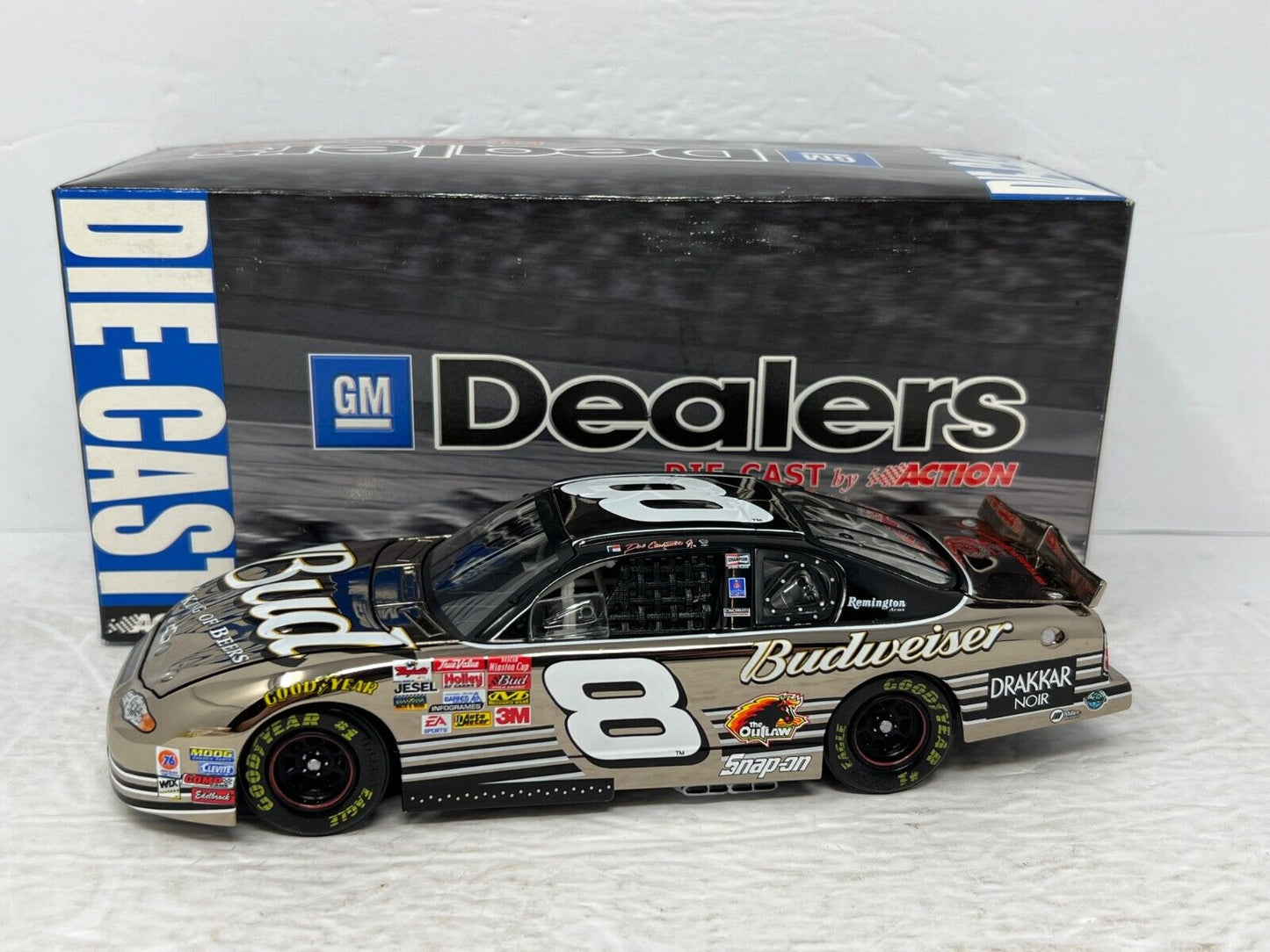 Action Nascar #8 Dale Earnhardt Jr. Bud GM Dealers 18K White Gold 1:24 Diecast