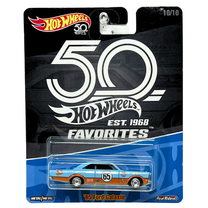 Hot Wheels 50 Favorites '65 Ford Galaxie Real Riders 1:64 Diecast