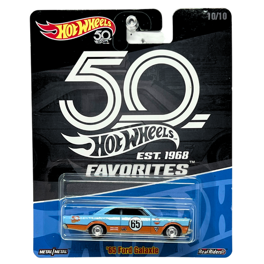 Hot Wheels 50 Favorites '65 Ford Galaxie Real Riders 1:64 Diecast