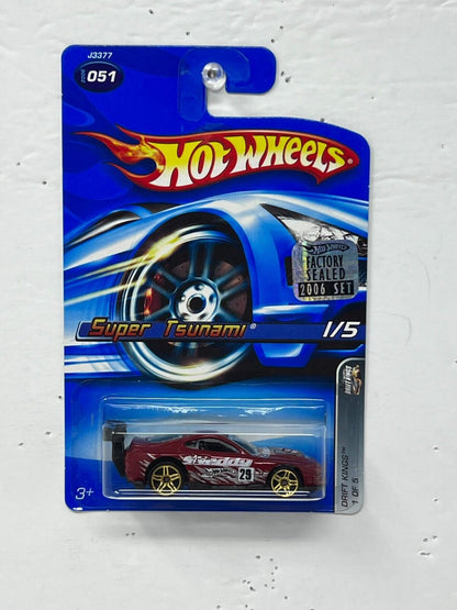 Hot Wheels Drift Kings Super Tsunami JDM 1:64 Diecast 2006 Factory Sealed Set