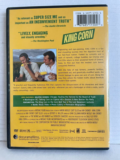 King Corn You Are What You Eat (DVD, 2008) Documentary Good Condition!!!