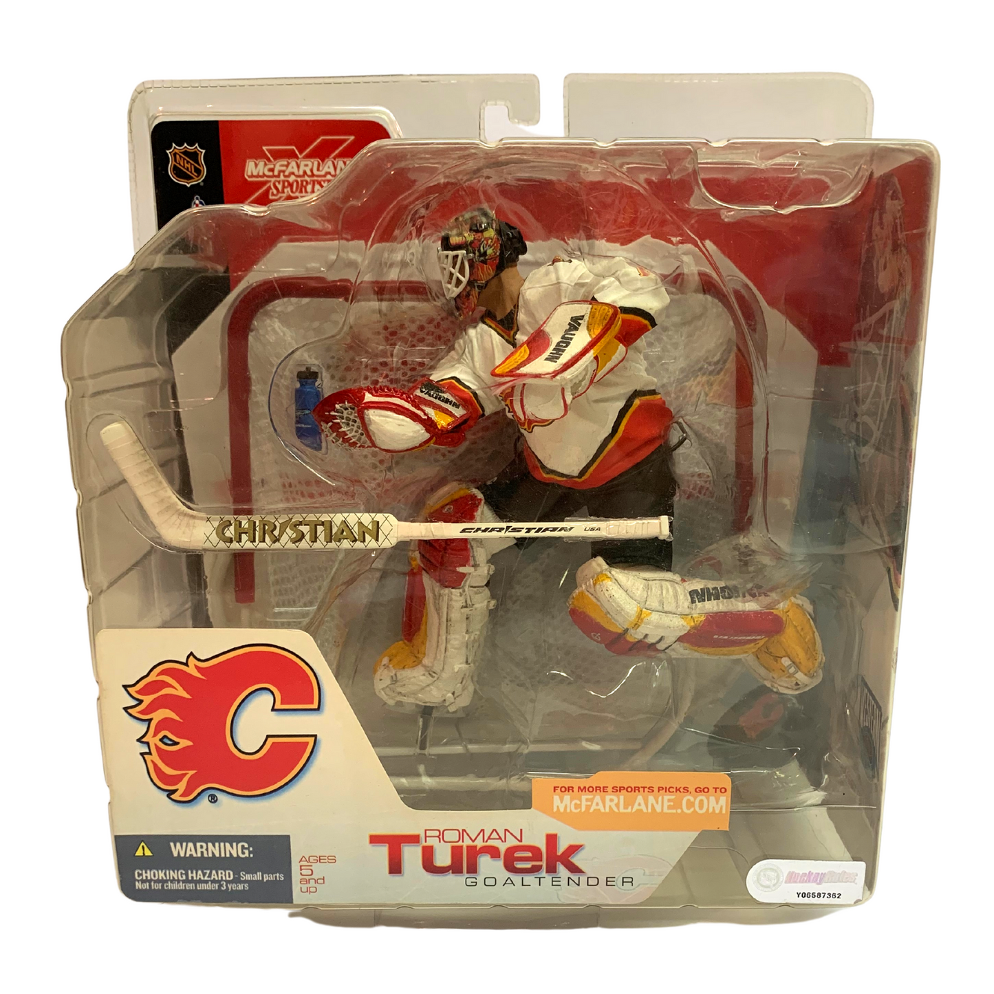 Mcfarlane NHL Roman Turek Calgary Flames White Jersey Series 3 Figure