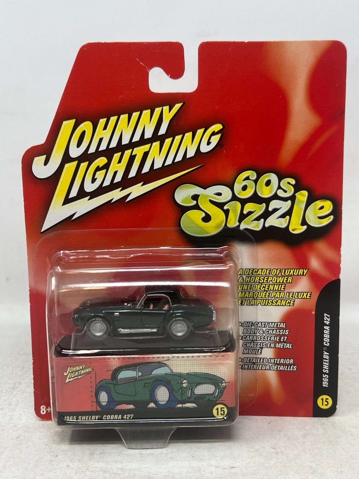 Johnny Lightning Musclecars 60s Sizzle 1965 Shelby Cobra 427 1:64 Diecast