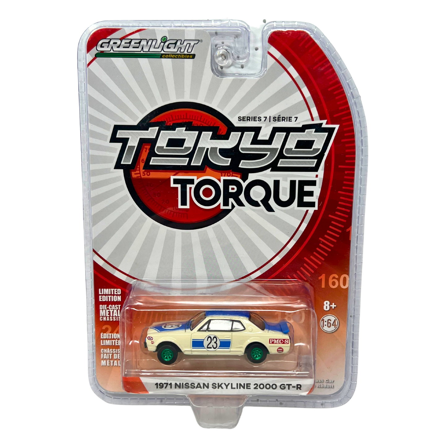 Greenlight Tokyo Torque 1971 Nissan Skyline 2000 GT-R GREEN MACHINE 1:64 Diecast