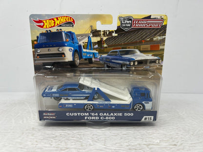 Hot Wheels Premium Custom '64 Galaxie 500 Ford #15 Team Transport 1:64 Diecast