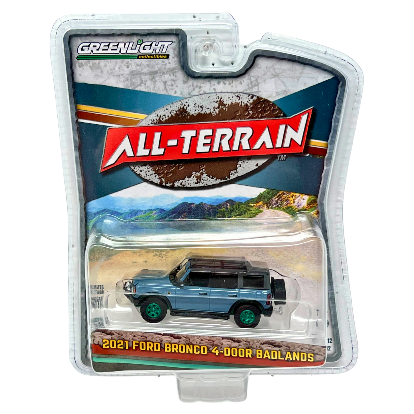 Greenlight All-Terrain 2021 Ford Bronco Badlands GREEN MACHINE 1:64 Diecast