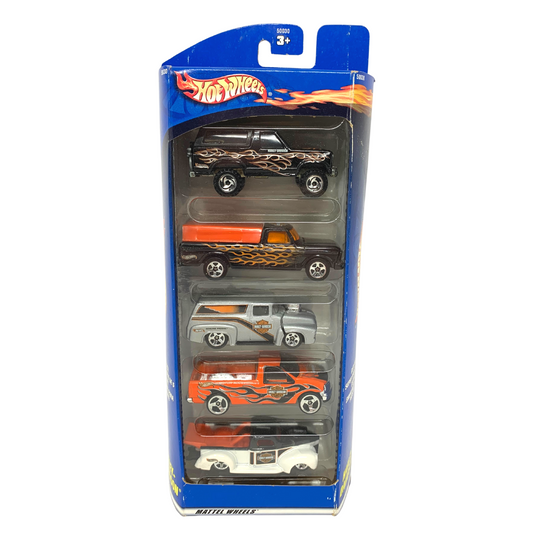 Hot Wheels 2000 Harley Davidson 5-Pack Motorcycle 1:64 Diecast Gift Pack