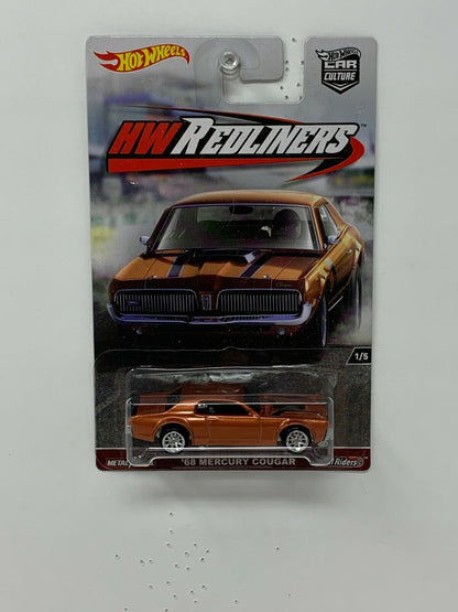 Hot Wheels Premium HW Redliners 1968 Mercury Cougar Real Riders 1:64 Diecast