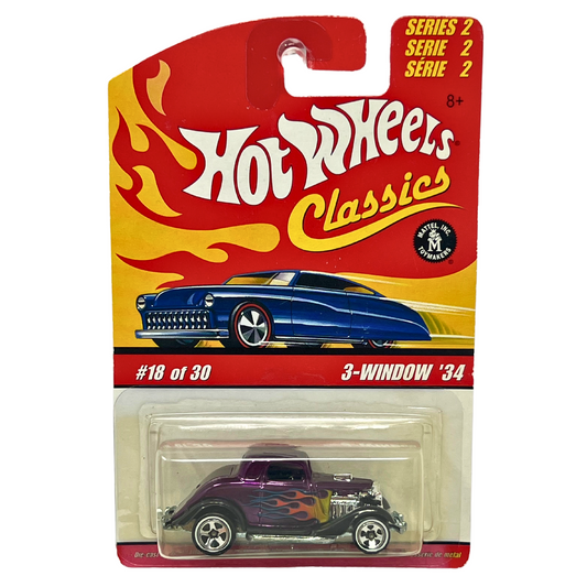 Hot Wheels Classics Series 2 3-Window 1934 Muscle Car 1:64 Diecast