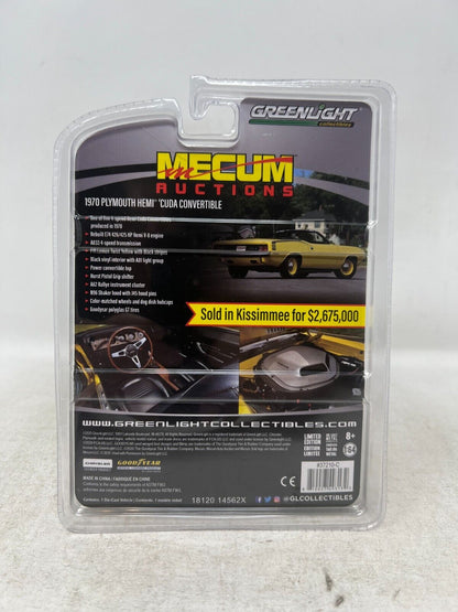 Greenlight Mecum Auctions 1970 Plymouth HEMI 'Cuda Convertible 1:64 Diecast