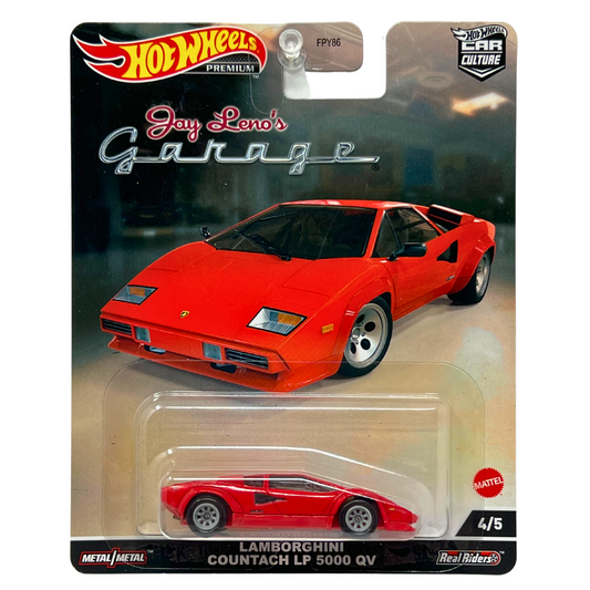 Hot Wheels Premium Jay Leno Garage Lamborghini Countach LP 5000 QV 1:64 Diecast