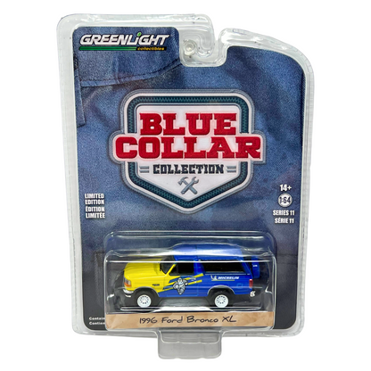 Greenlight Blue Collar 1996 Ford Bronco XL 1:64 Diecast