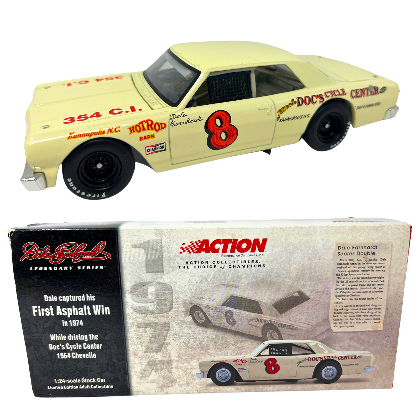 Action Nascar #8 Dale Earnhardt Sr. Asphalt Win 1964 Chevy Chevelle 1:24 Diecast