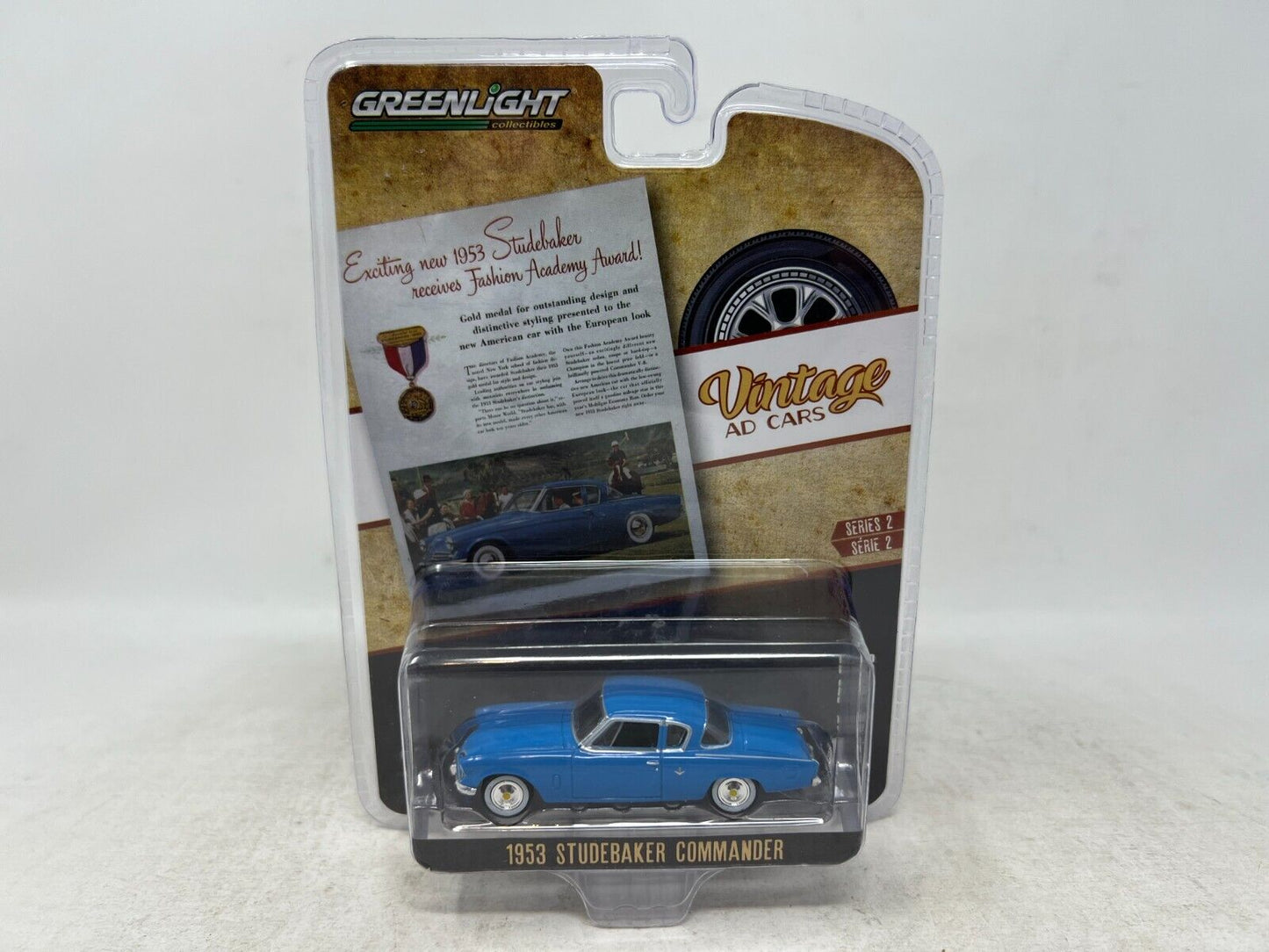 Greenlight Vintage Ad Cars Series 2 1953 Studebaker Commander 1:64 Diecast