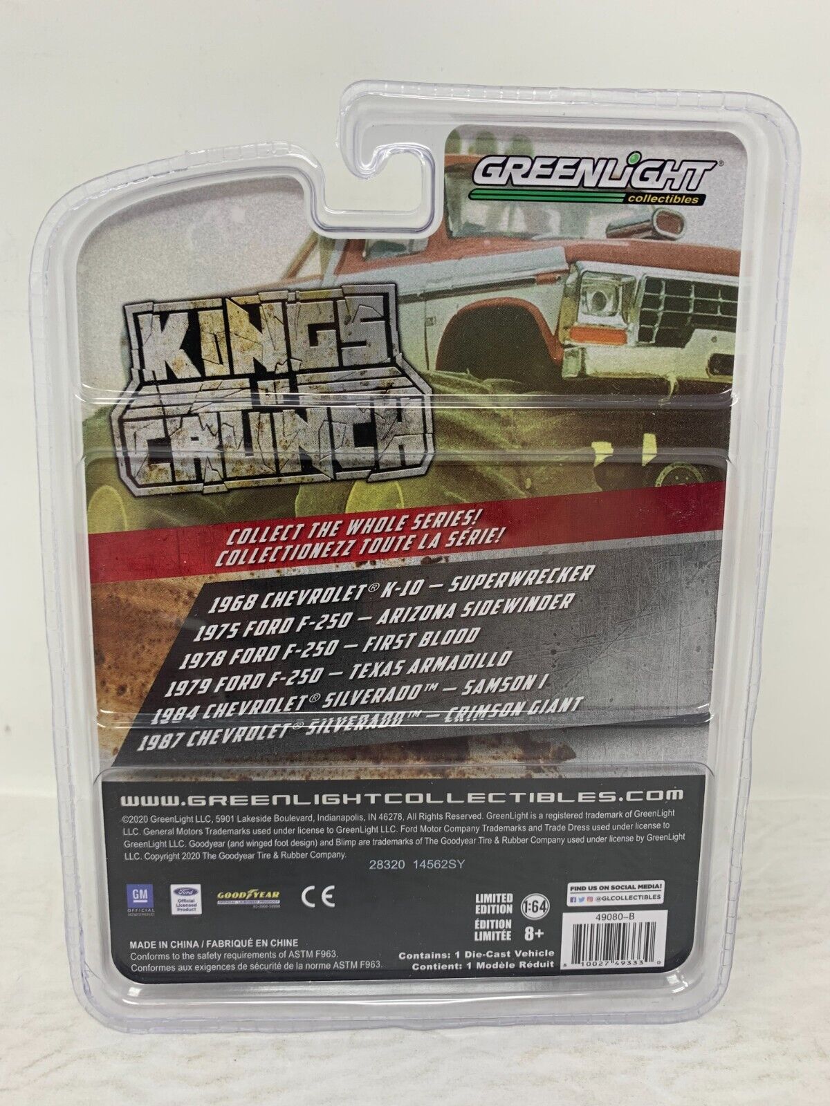 Greenlight Kings of Crunch 1975 Ford F-250 Arizona Sidewinder 1:64 Diecast