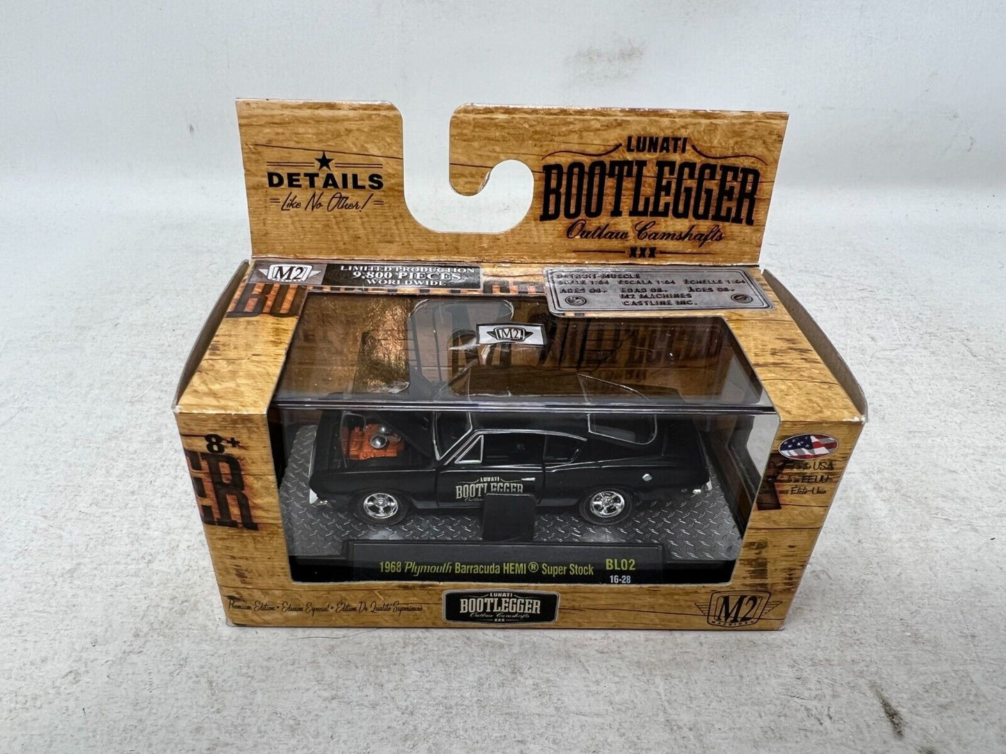 M2 Machines Lunati Bootlegger 1968 Plymouth Barracuda HEMI 1:64 Diecast