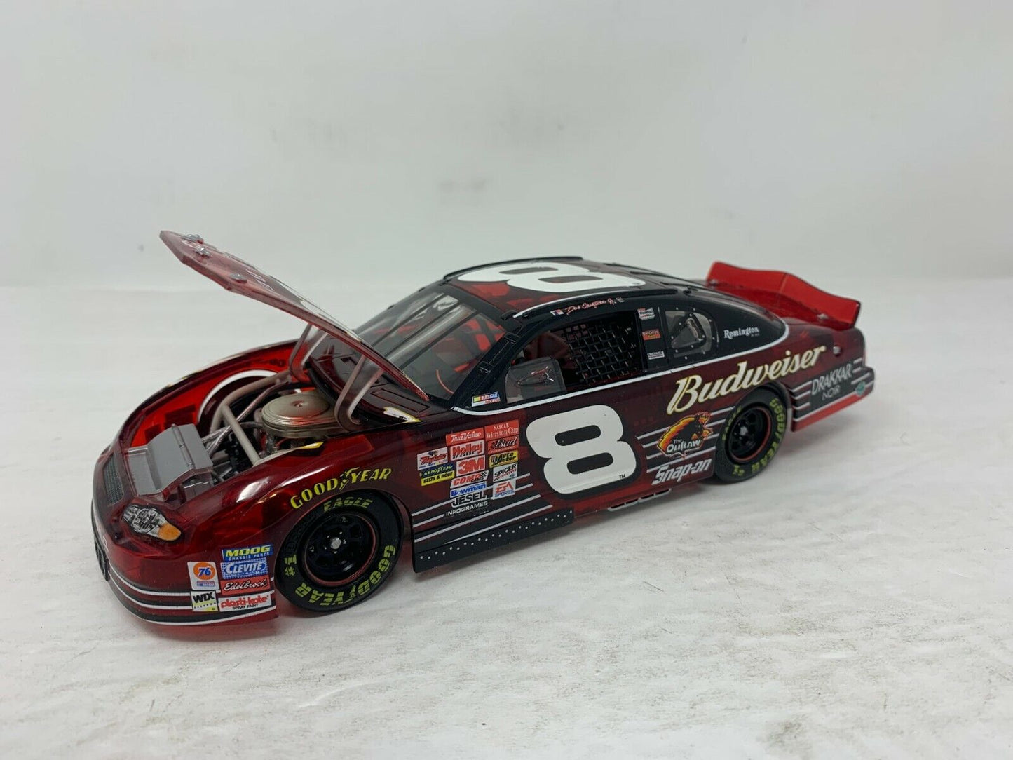 Action Nascar #8 Dale Earnhardt Jr. Budweiser Clear 2002 Chevy 1:24 Diecast