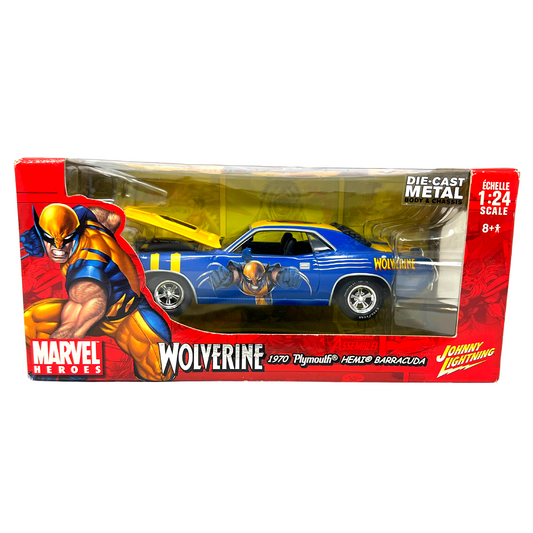 Johnny Lightning Marvel Wolverine 1970 Plymouth HEMI Barracuda 1:24 Diecast