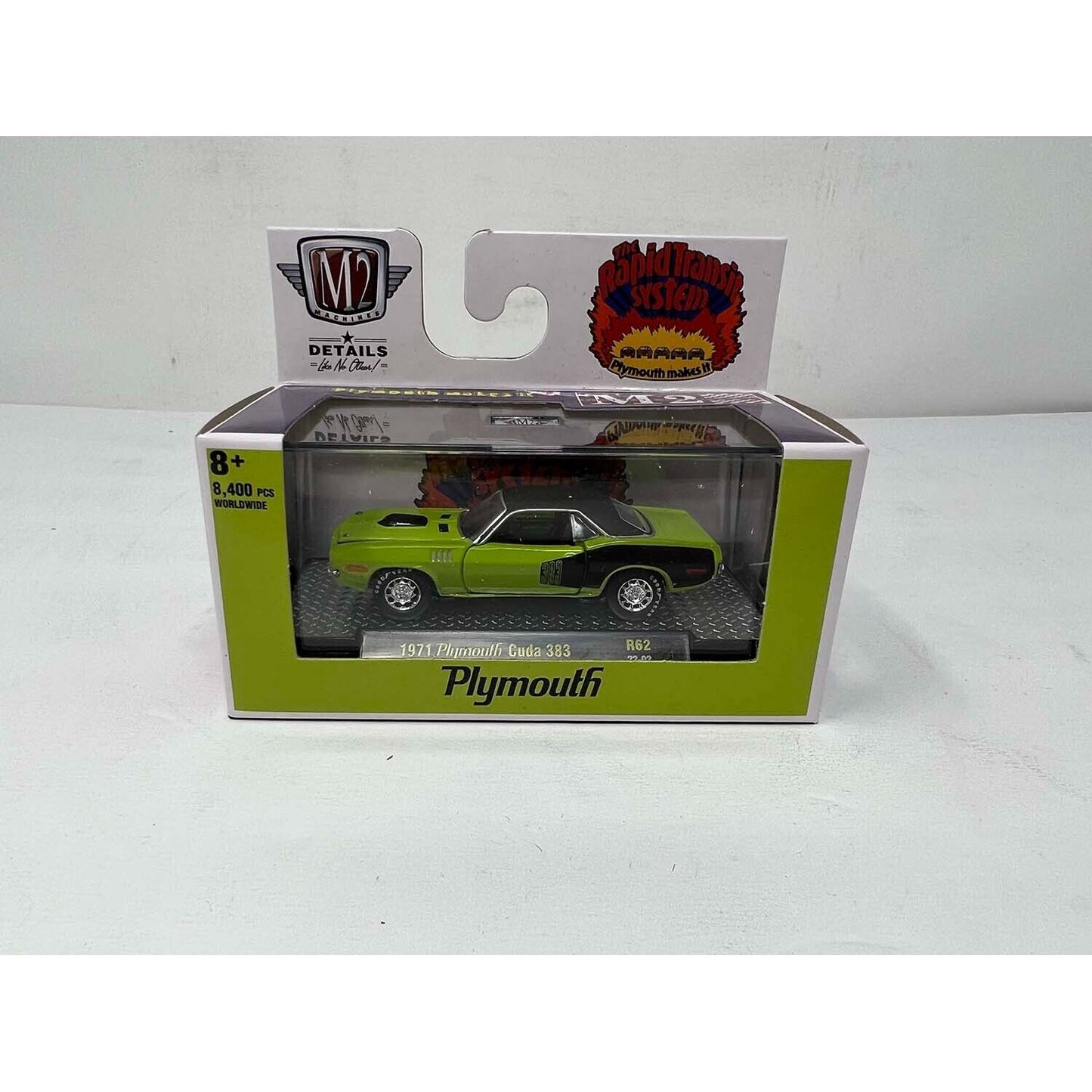 M2 Machines Plymouth 1971 Plymouth Cuda 383 R62 1:64 Diecast