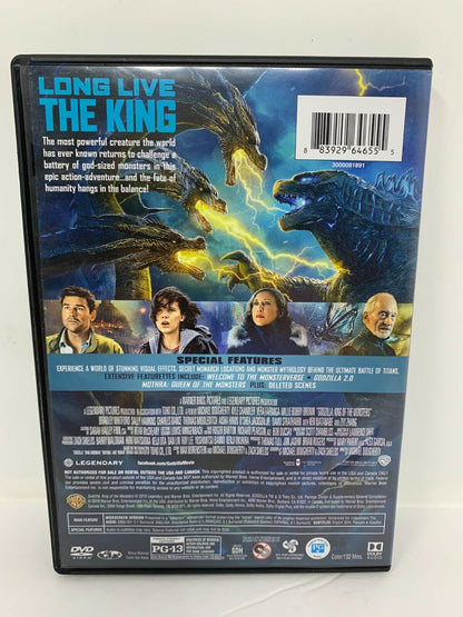 Godzilla King Of The Monsters (DVD, 2019) Kyle Chandler Sci-Fi Good Condition!!!