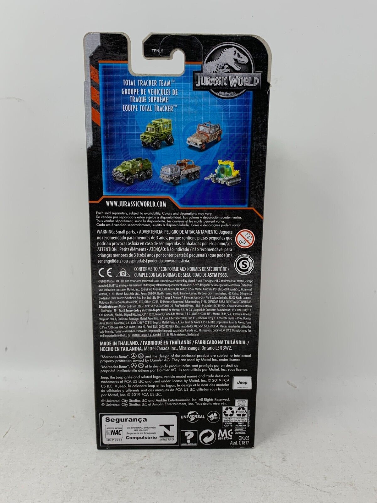 Matchbox 2019 Jurassic World Total Tracker Team 5-Pack 1:64 Diecast